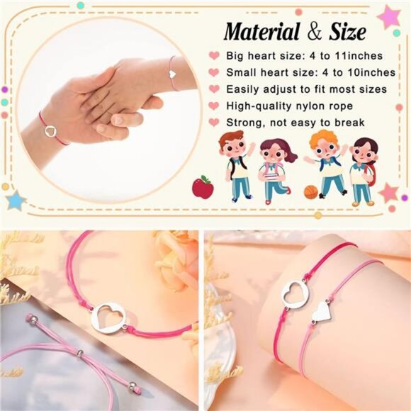 High Quality‎ Back to School Gifts Mother Daughter Matching Bracelet Set of 2 - Picture 6 of 7
